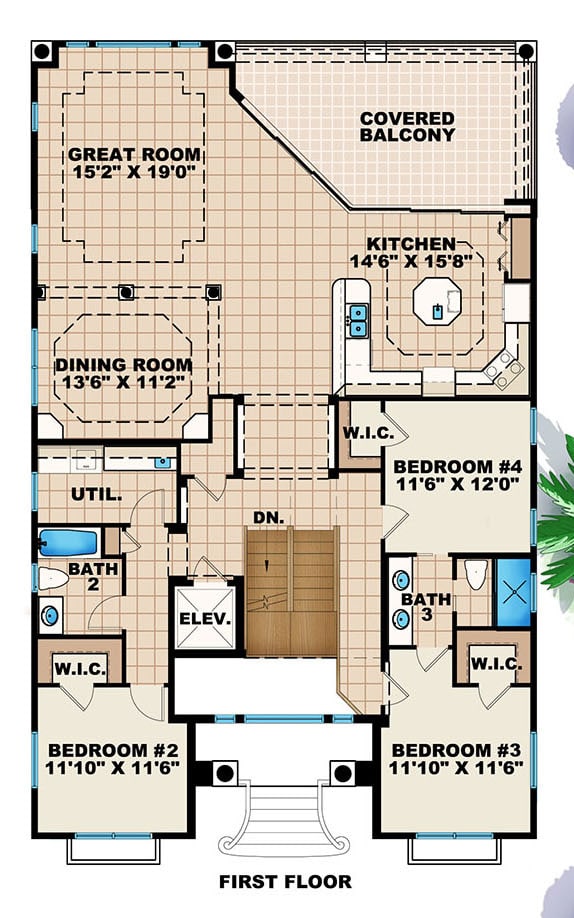 Ashley Coastal House Plans From Coastal Home Plans