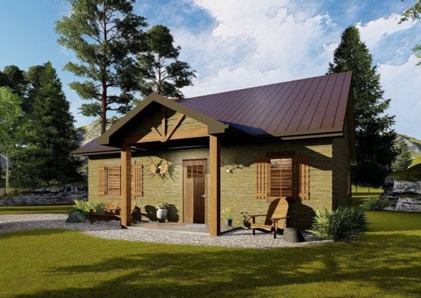 Twin Rock Cabin - Coastal House Plans from Coastal Home Plans