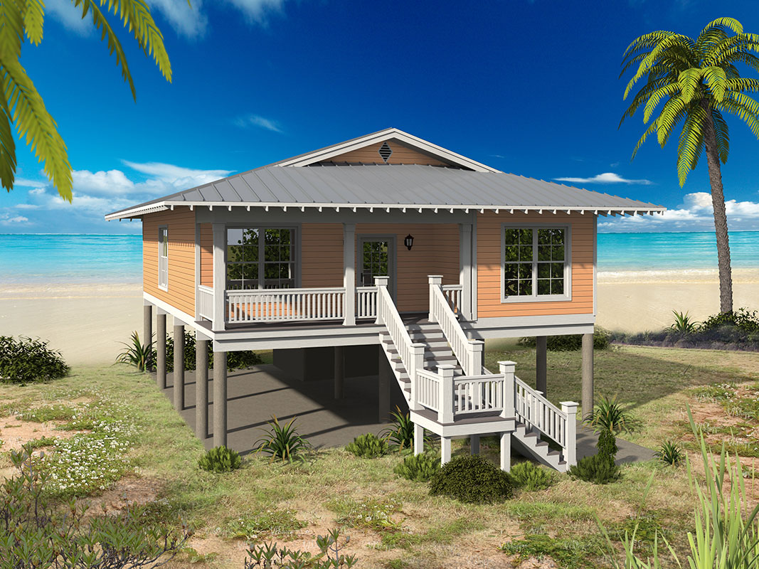 Beachy Keen Cottage - Coastal Home Plans